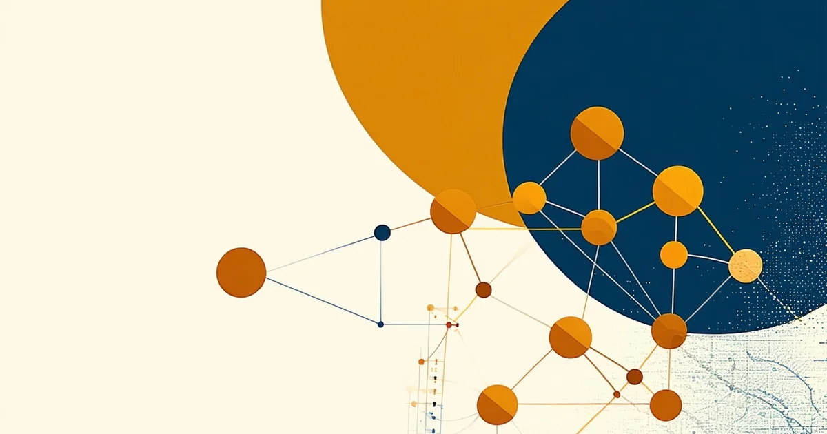 Abstract network map showing relationship nodes and paths in a sales context