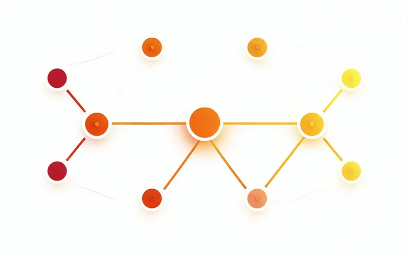 Step 2 — Via AI mapping relationship paths, showing a clean network graph visualization on a light interface